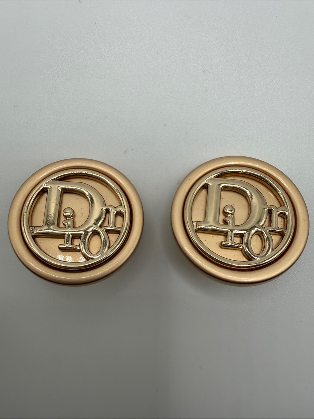 Authentic Dior Round Logo Vintage Buttons